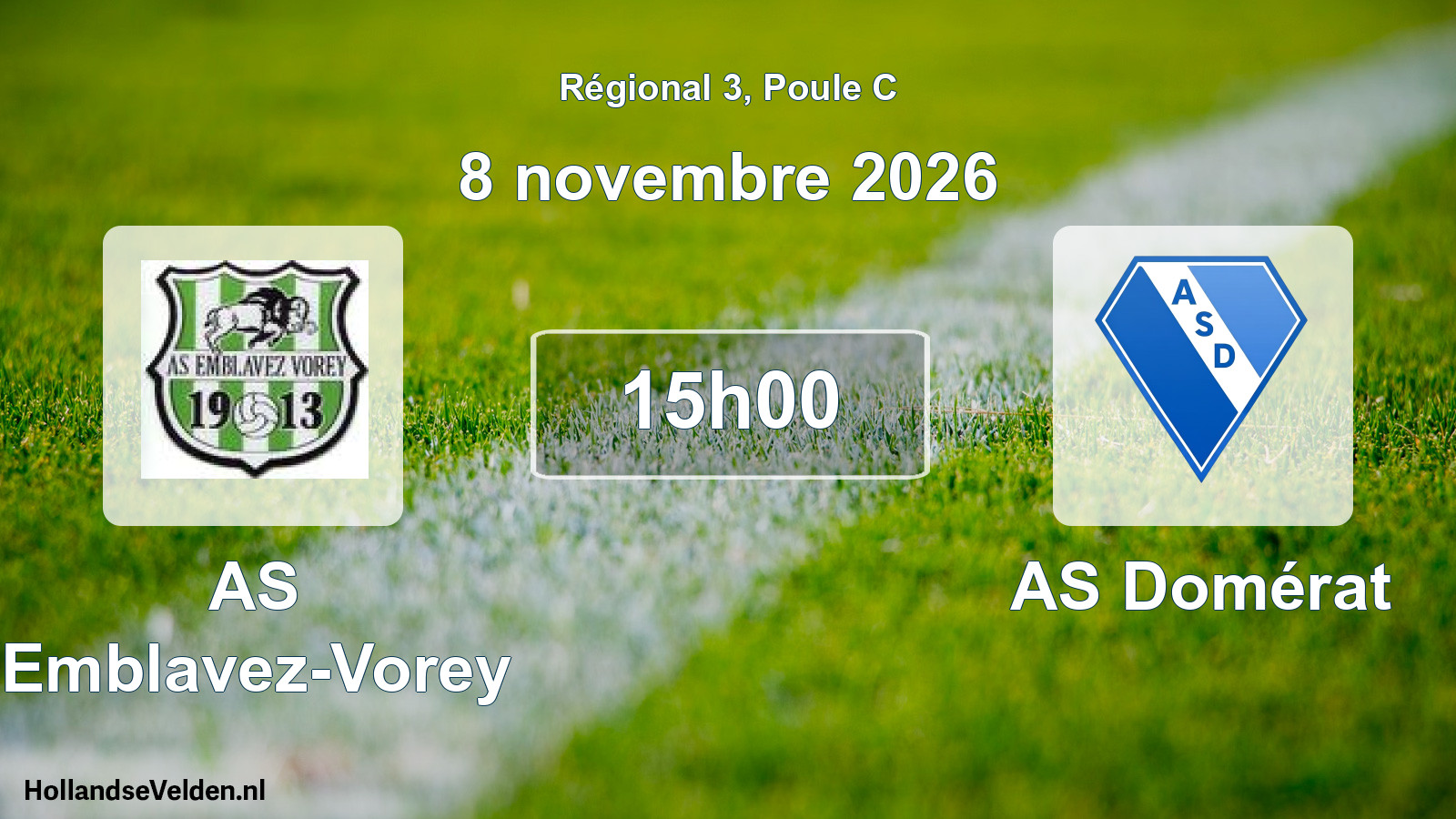 Match programmé: AS Emblavez-Vorey - AS Domérat (8 novembre 2026)