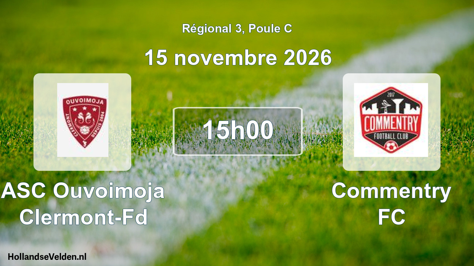 Scheduled Match: ASC Ouvoimoja Clermont-Fd - Commentry FC (15 November 2026)