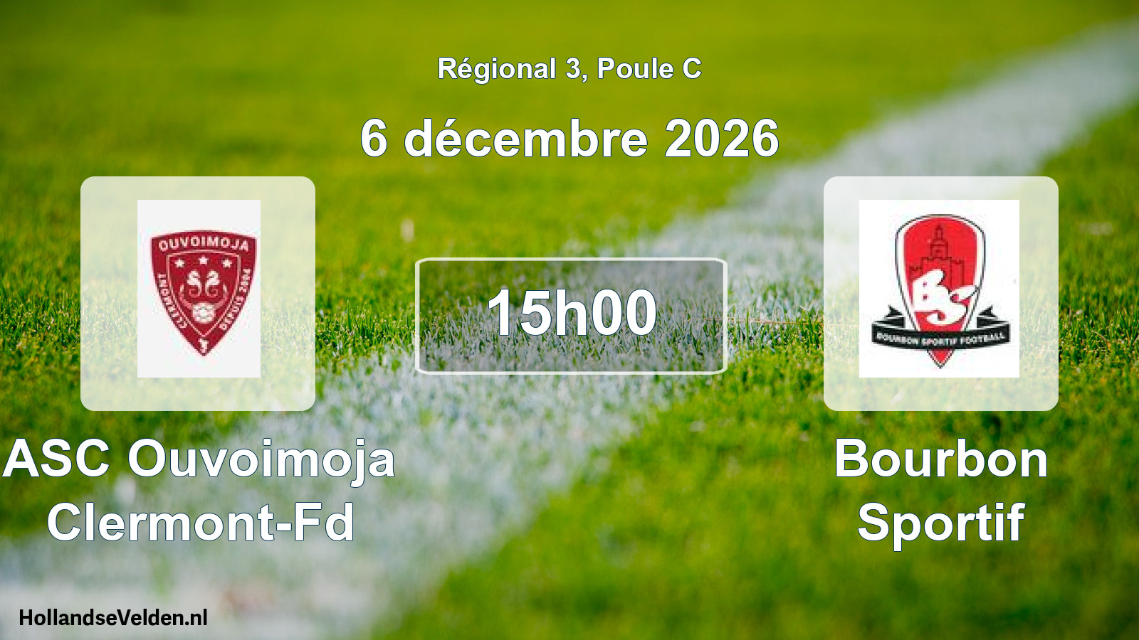 Match programmé: ASC Ouvoimoja Clermont-Fd - Bourbon Sportif (6 décembre 2026)