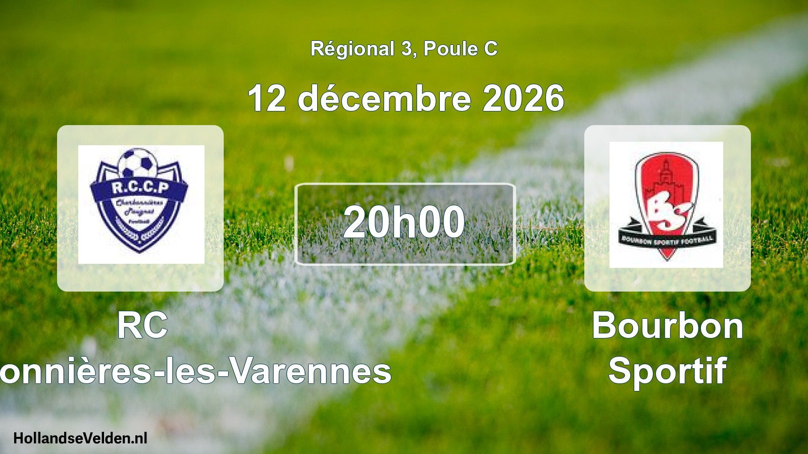 Match programmé: RC Charbonnières-les-Varennes - Bourbon Sportif (12 décembre 2026)