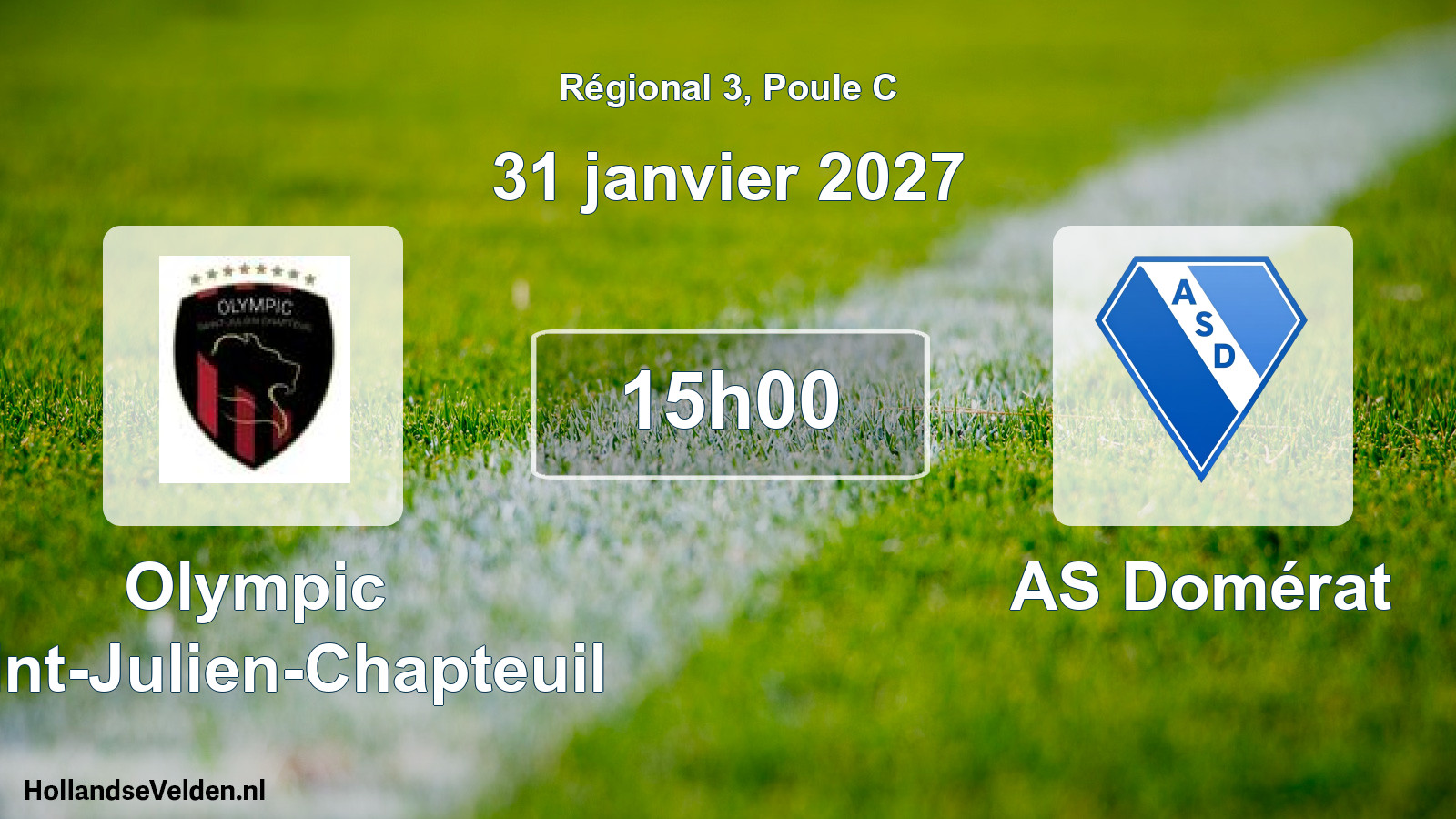 Scheduled Match: Olympic Saint-Julien-Chapteuil - AS Domérat (31 January 2027)