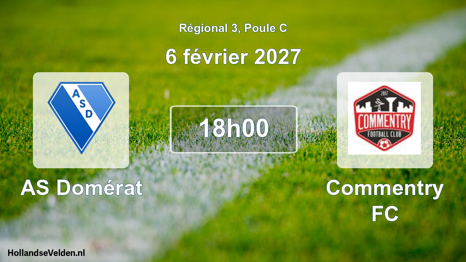 Match programmé: AS Domérat - Commentry FC (6 février 2027)