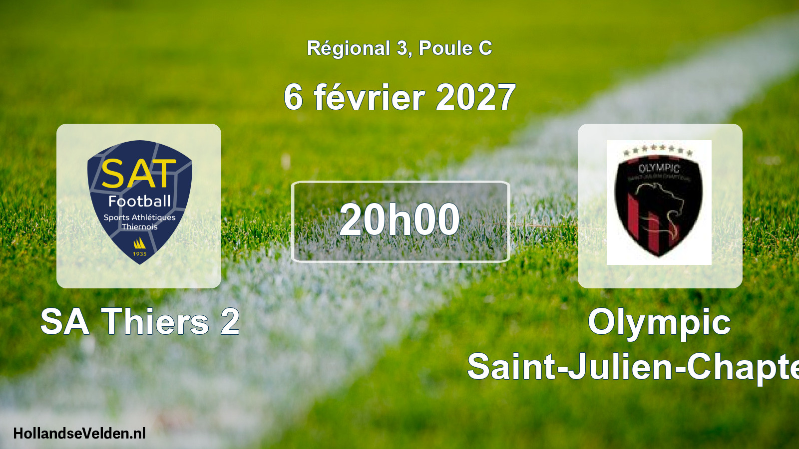 Scheduled Match: SA Thiers 2 - Olympic Saint-Julien-Chapteuil (6 February 2027)