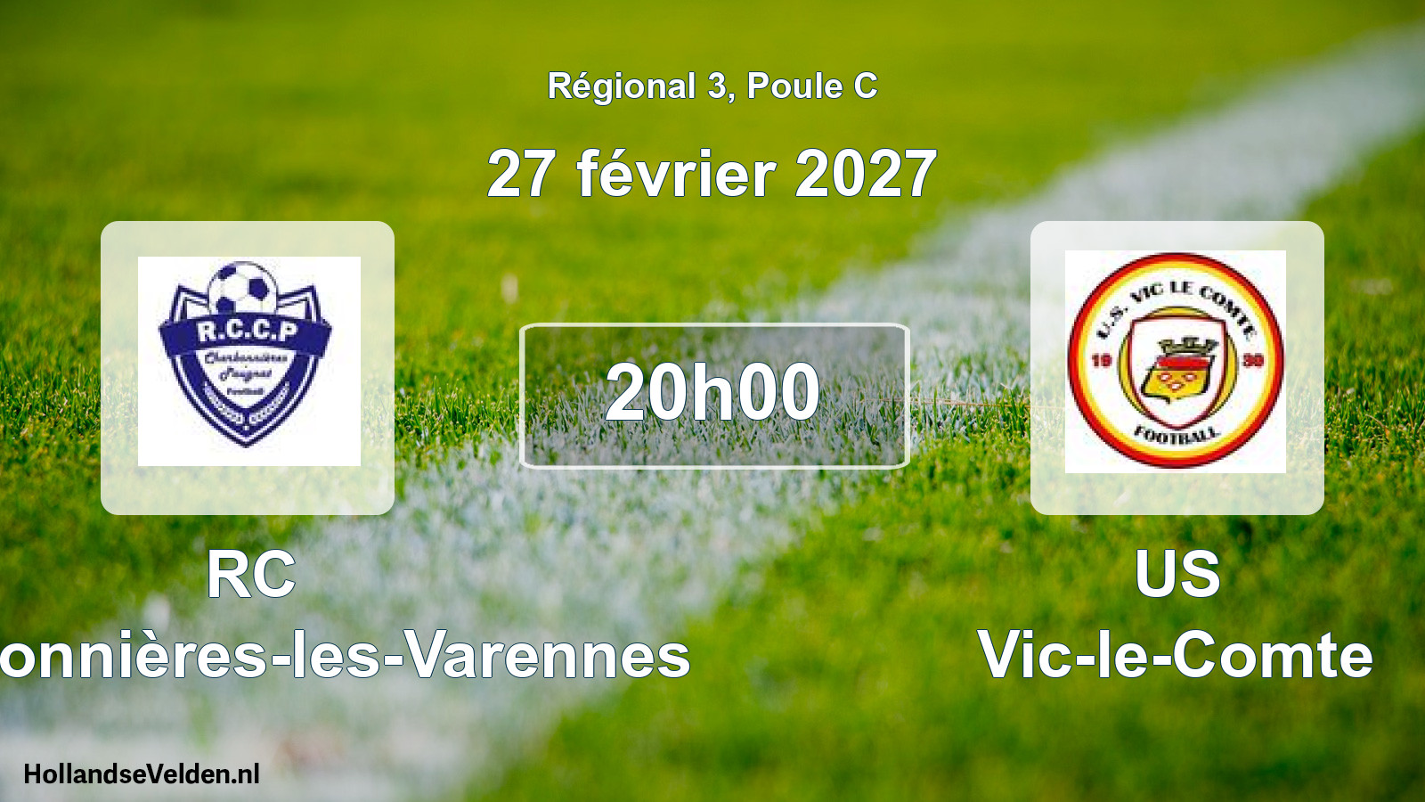 Match programmé: RC Charbonnières-les-Varennes - US Vic-le-Comte (27 février 2027)