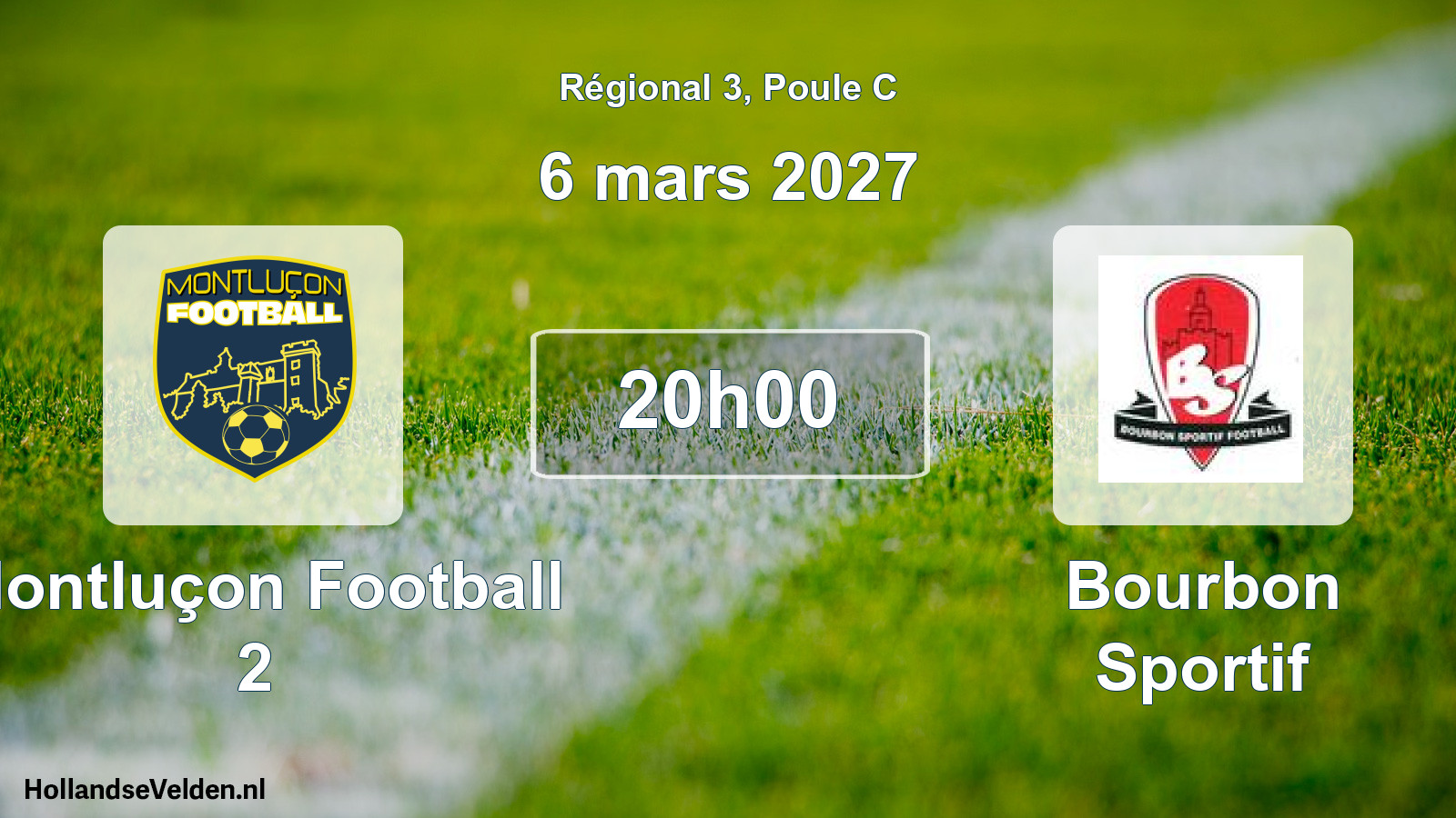 Match programmé: Montluçon Football 2 - Bourbon Sportif (6 mars 2027)