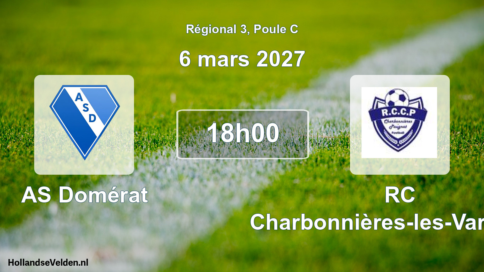 Match programmé: AS Domérat - RC Charbonnières-les-Varennes (6 mars 2027)