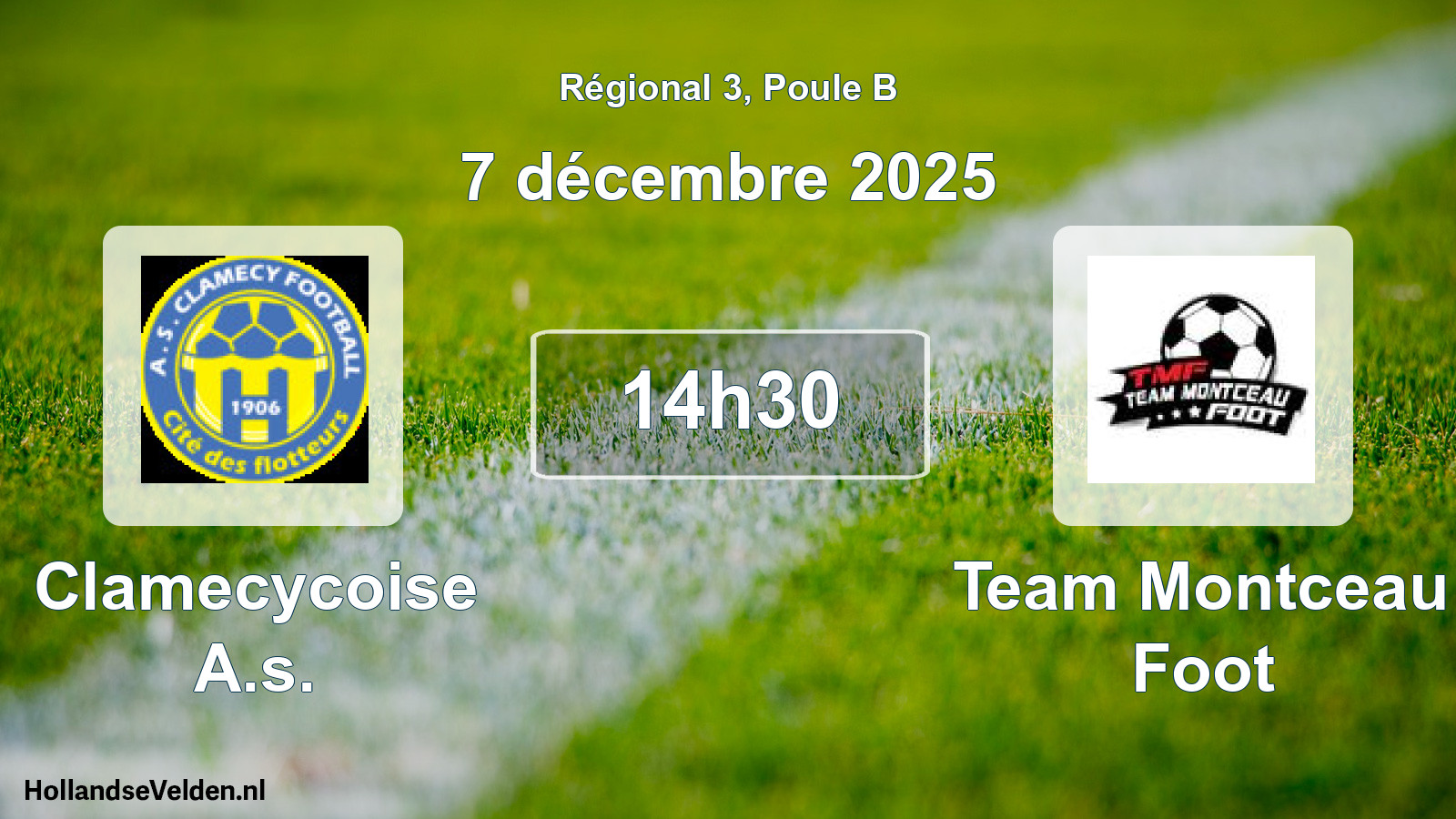 Scheduled Match: Clamecycoise A.s. - Team Montceau Foot (7 December 2025)