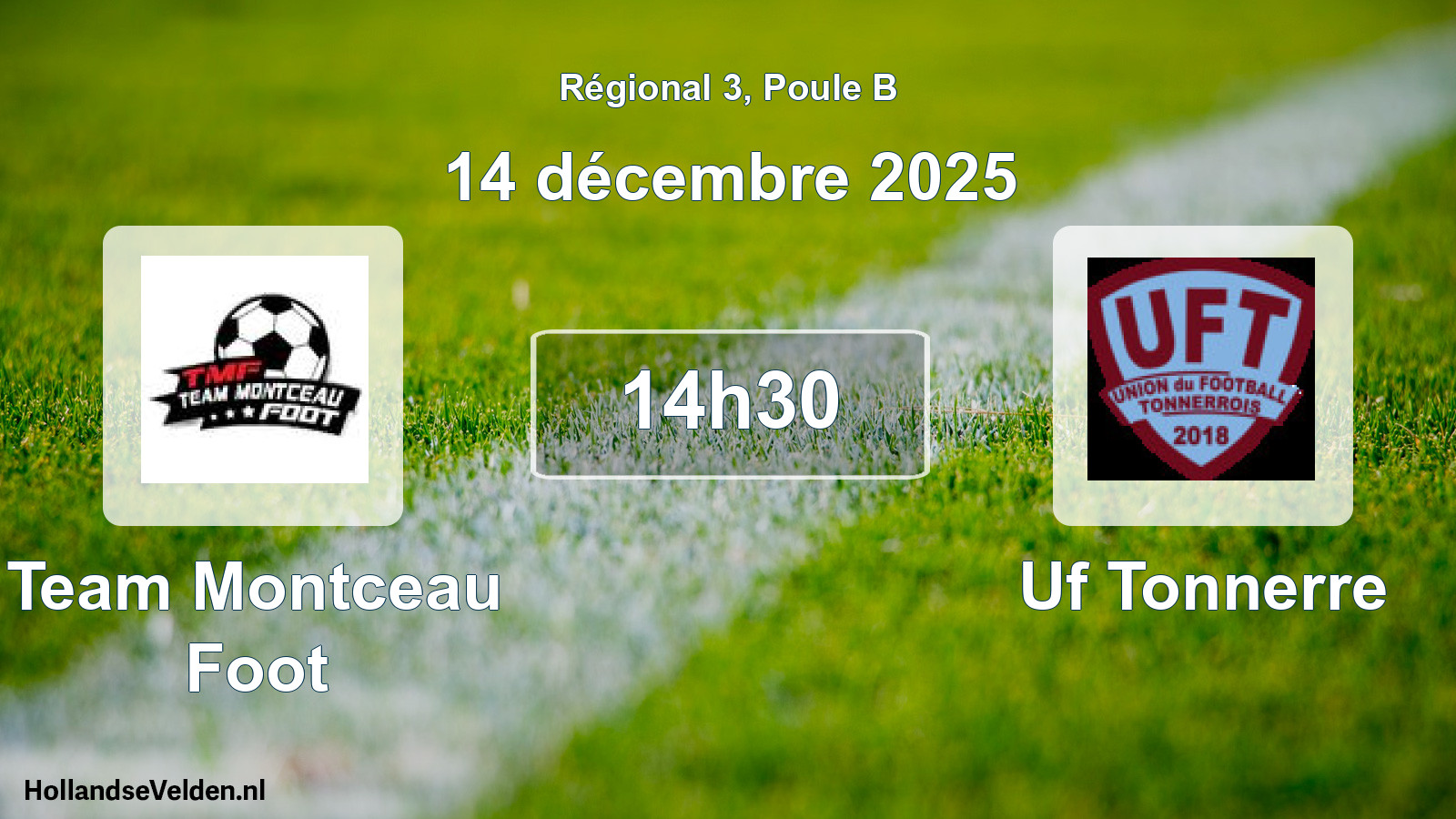Geplande wedstrijd: Team Montceau Foot - Uf Tonnerre (14 décembre 2025)
