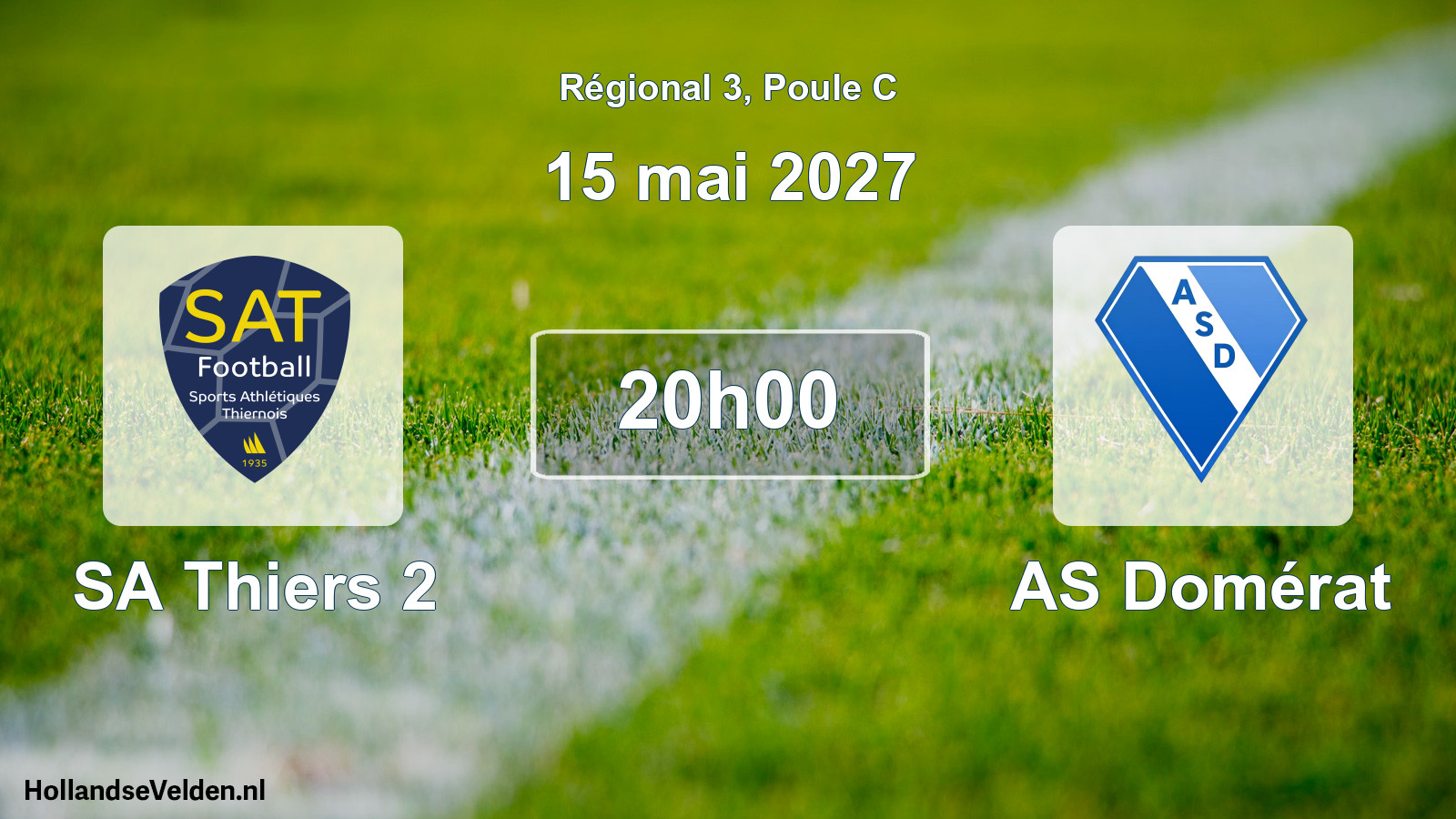 Match programmé: SA Thiers 2 - AS Domérat (15 mai 2027)