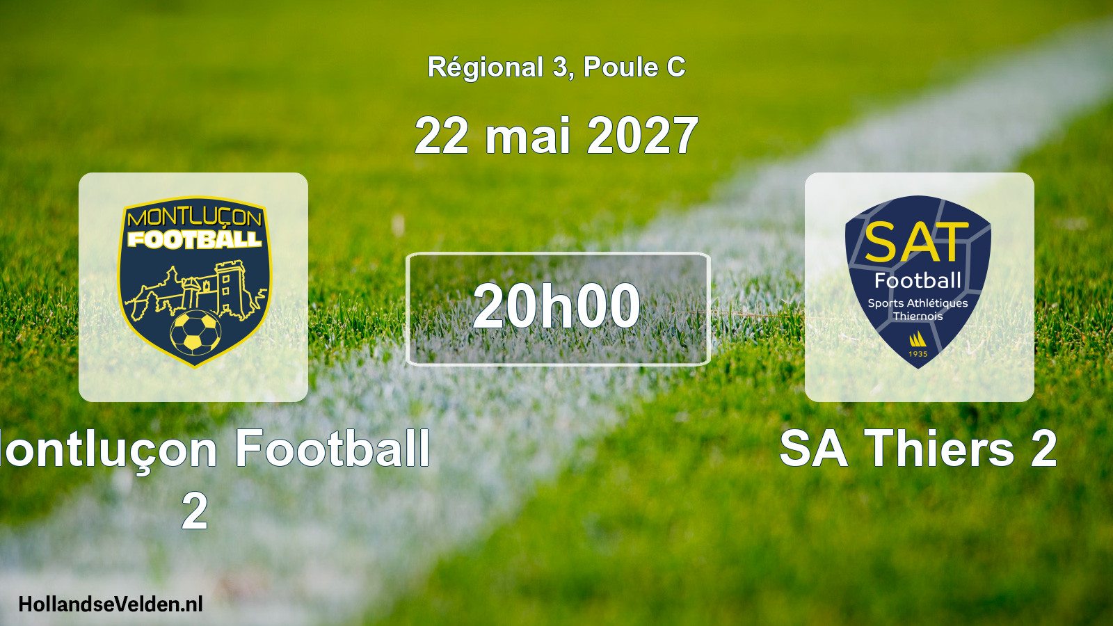 Match programmé: Montluçon Football 2 - SA Thiers 2 (22 mai 2027)