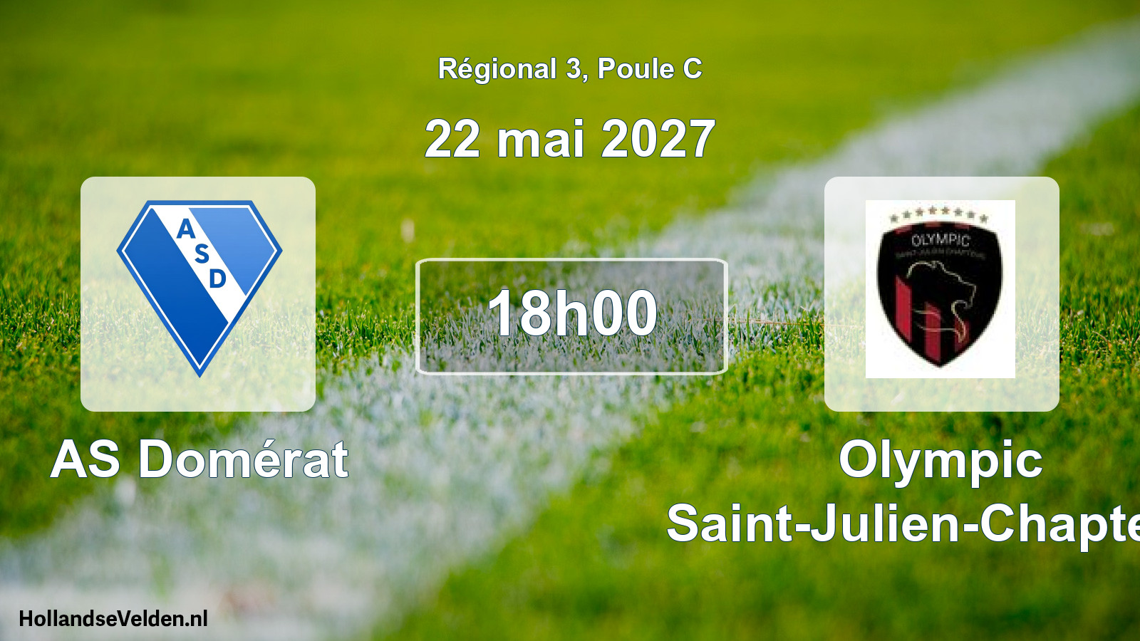 Match programmé: AS Domérat - Olympic Saint-Julien-Chapteuil (22 mai 2027)