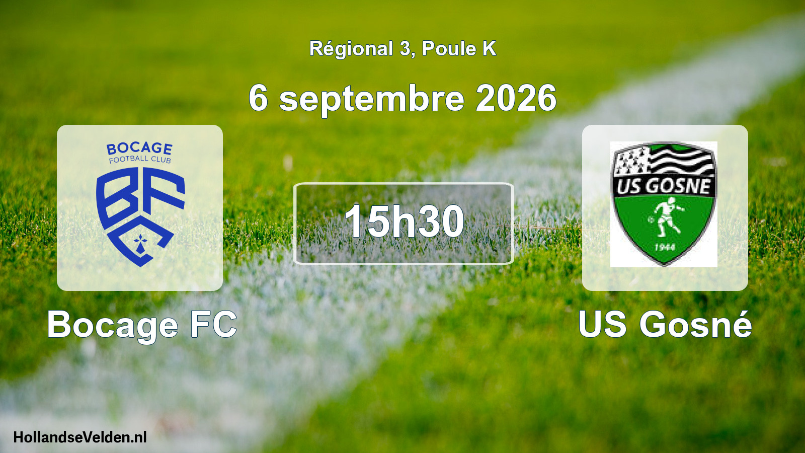 Scheduled Match: Bocage FC - US Gosné (6 September 2026)