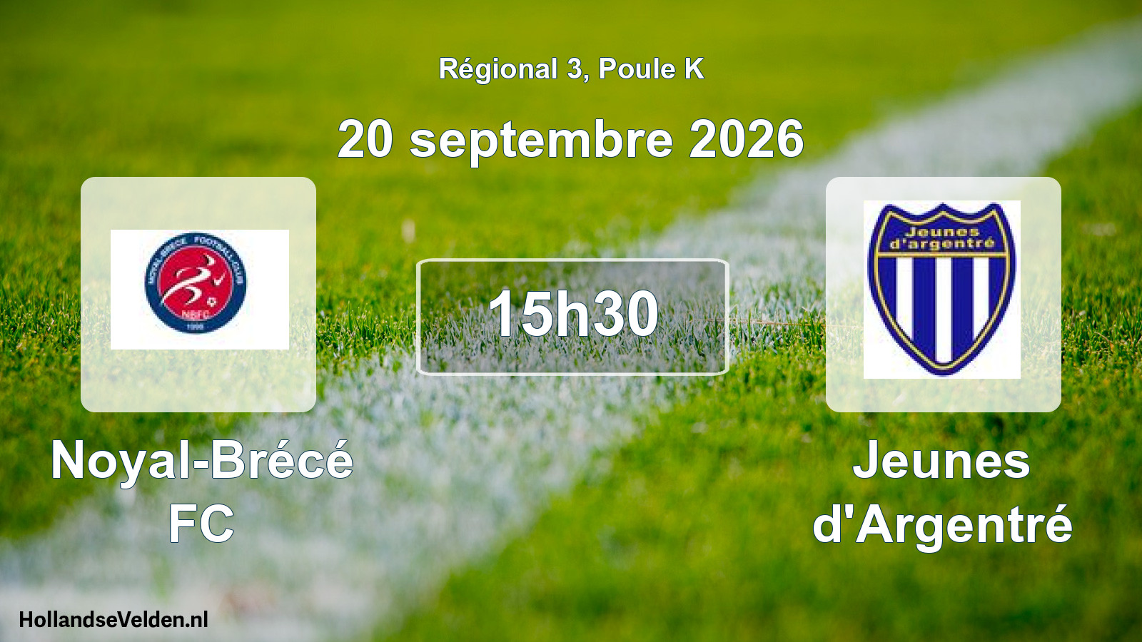 Scheduled Match: Noyal-Brécé FC - Jeunes d'Argentré (20 September 2026)