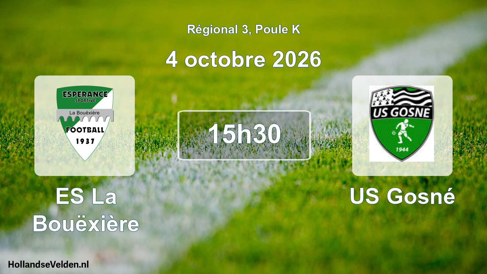 Scheduled Match: ES La Bouëxière - US Gosné (4 October 2026)