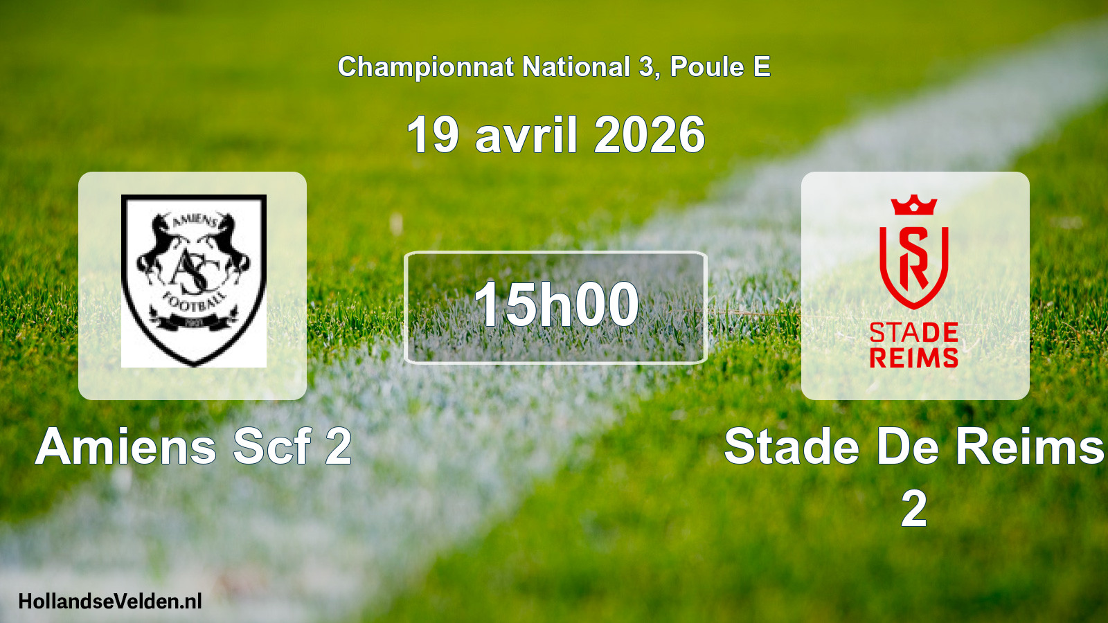 Geplande wedstrijd: Amiens Scf 2 - Stade De Reims 2 (19 april 2026)