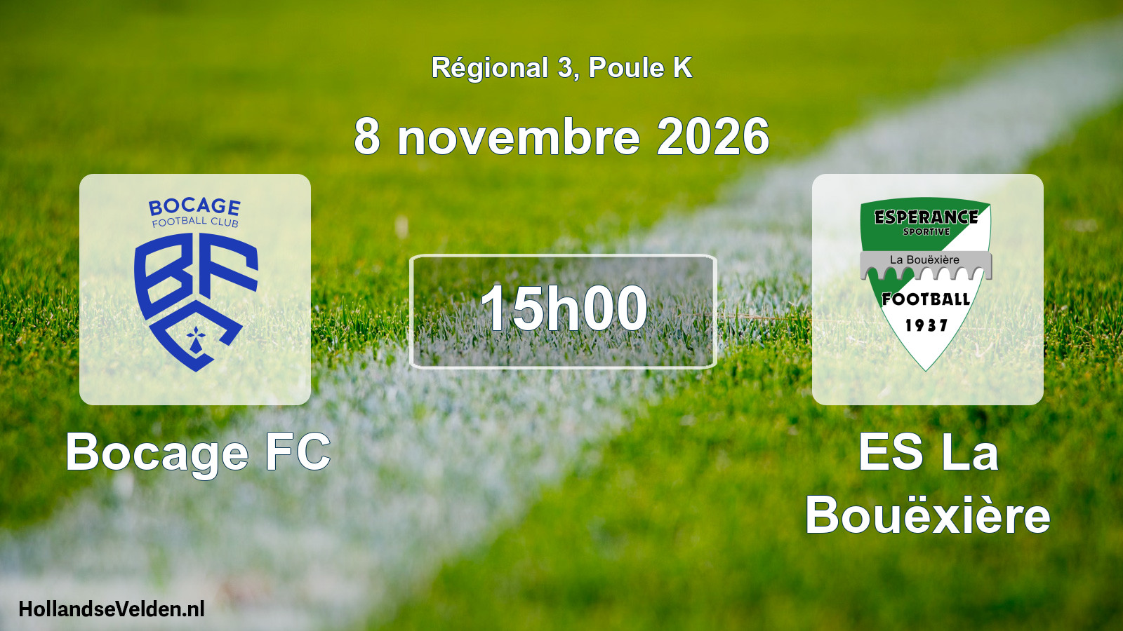 Scheduled Match: Bocage FC - ES La Bouëxière (8 November 2026)