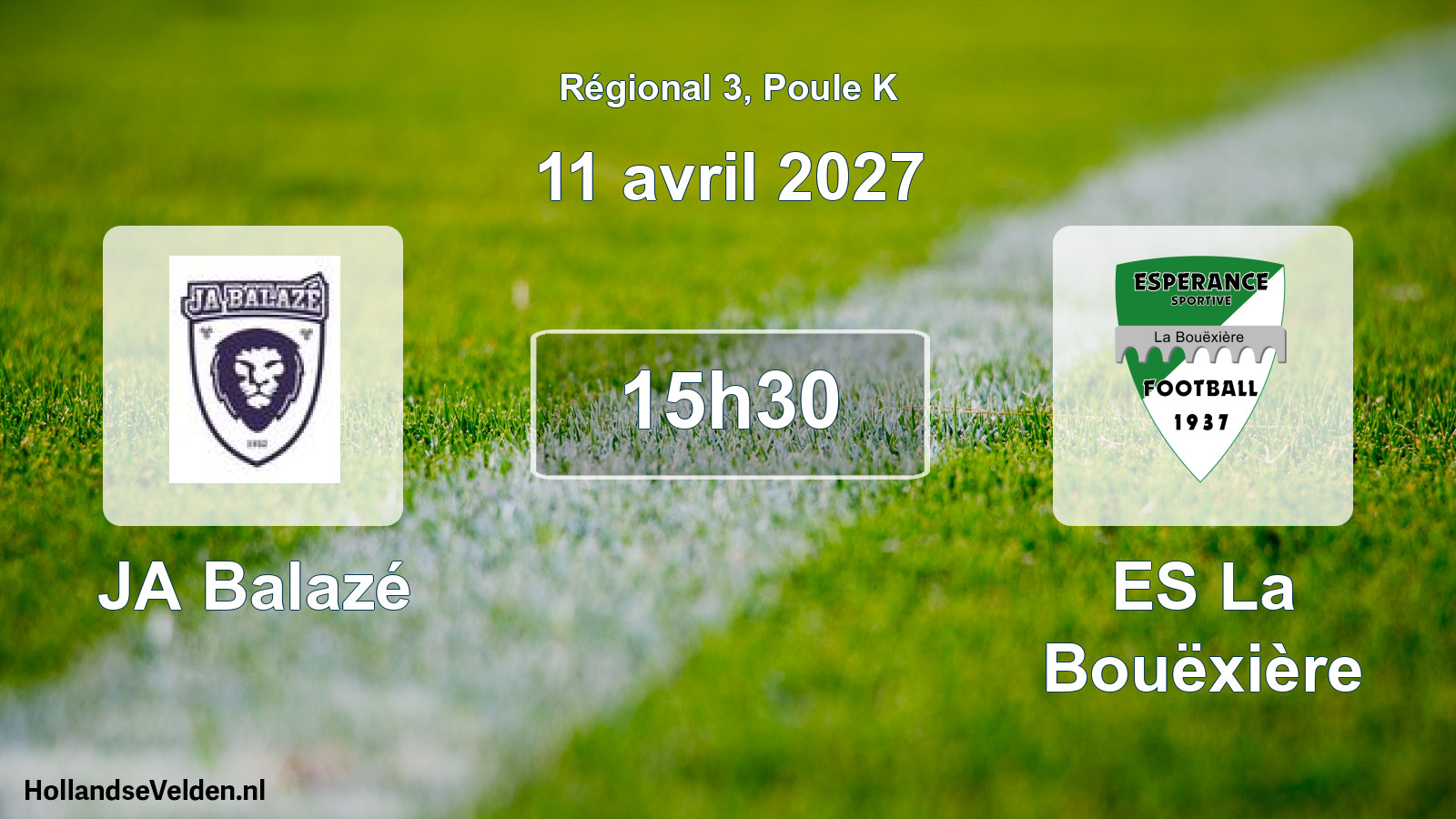 Scheduled Match: JA Balazé - ES La Bouëxière (11 April 2027)