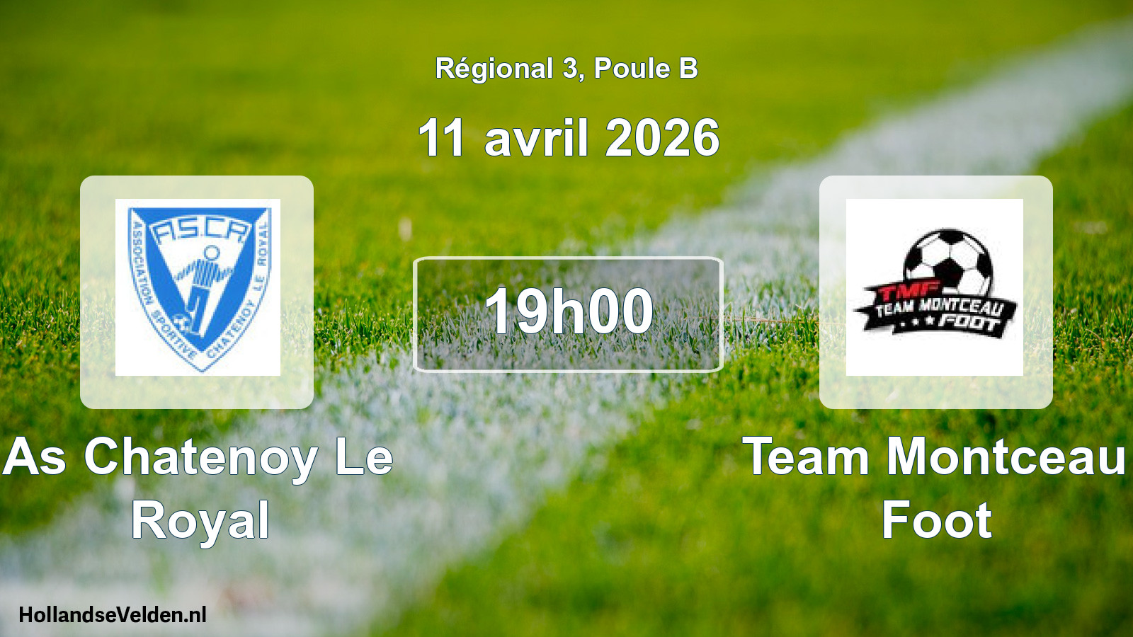 Geplande wedstrijd: As Chatenoy Le Royal - Team Montceau Foot (11 avril 2026)
