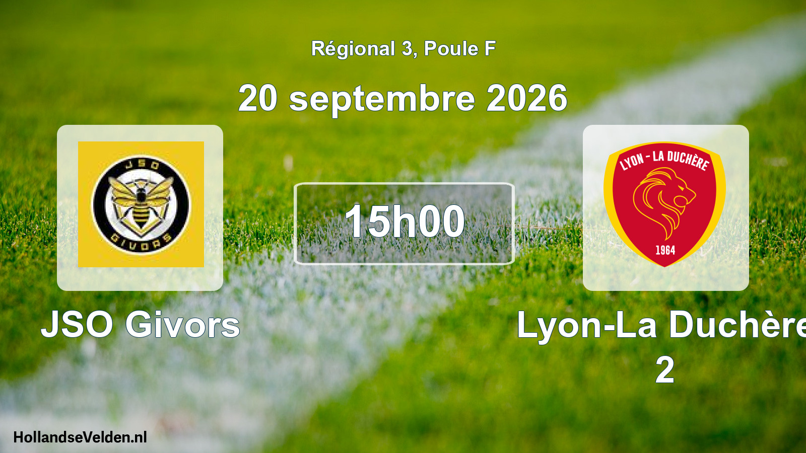Match programmé: JSO Givors - Lyon-La Duchère 2 (20 septembre 2026)