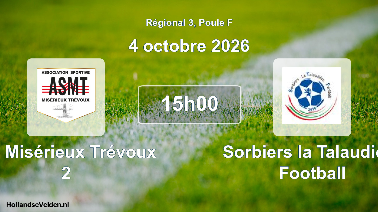 Geplande wedstrijd: AS Misérieux Trévoux 2 - Sorbiers la Talaudière Football (4 oktober 2026)