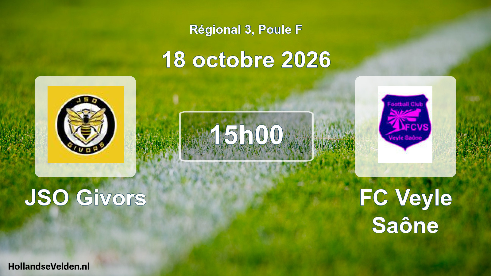 Match programmé: JSO Givors - FC Veyle Saône (18 octobre 2026)