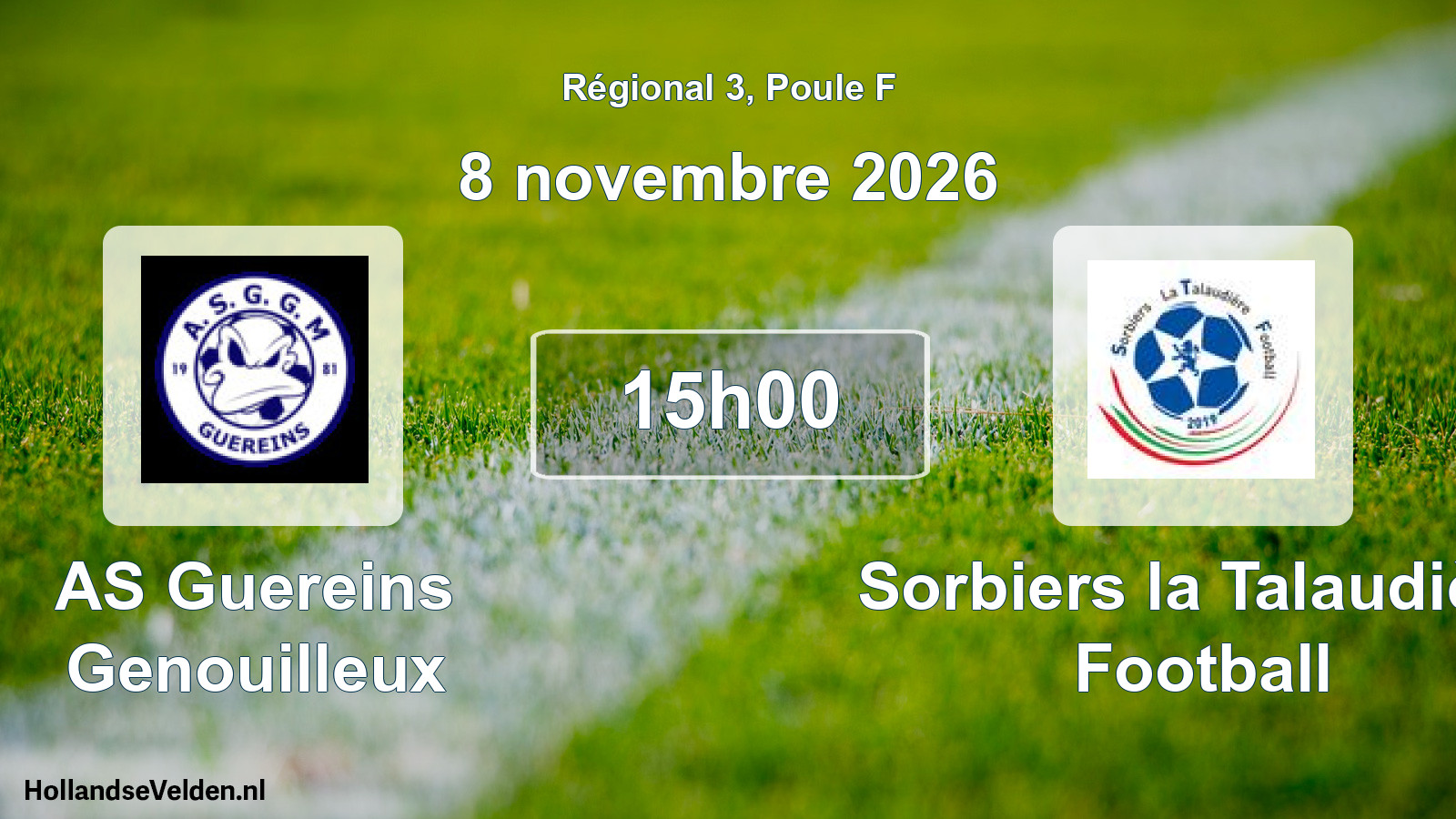 Geplande wedstrijd: AS Guereins Genouilleux - Sorbiers la Talaudière Football (8 november 2026)