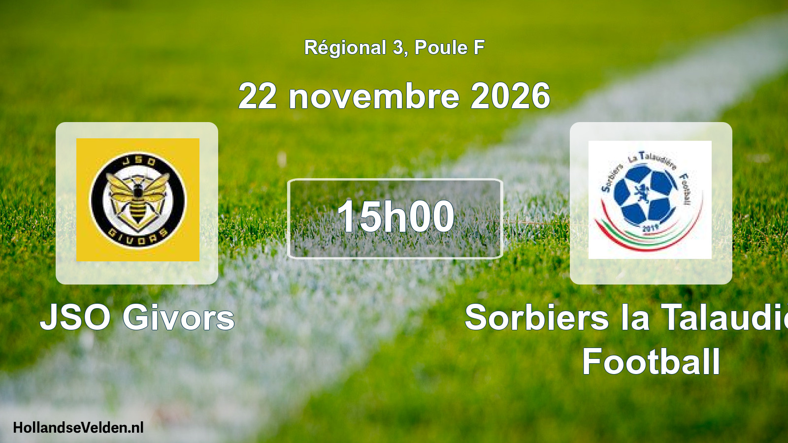 Match programmé: JSO Givors - Sorbiers la Talaudière Football (22 novembre 2026)