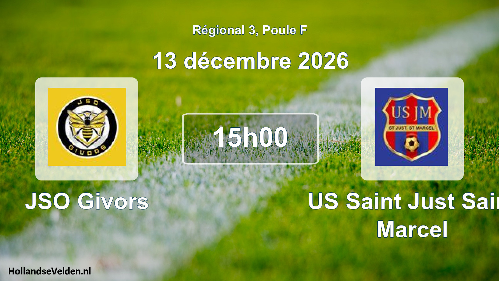 Match programmé: JSO Givors - US Saint Just Saint Marcel (13 décembre 2026)