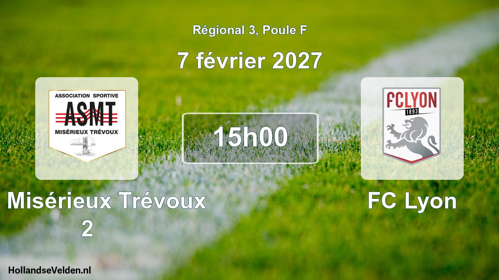 Scheduled Match: AS Misérieux Trévoux 2 - FC Lyon (7 February 2027)