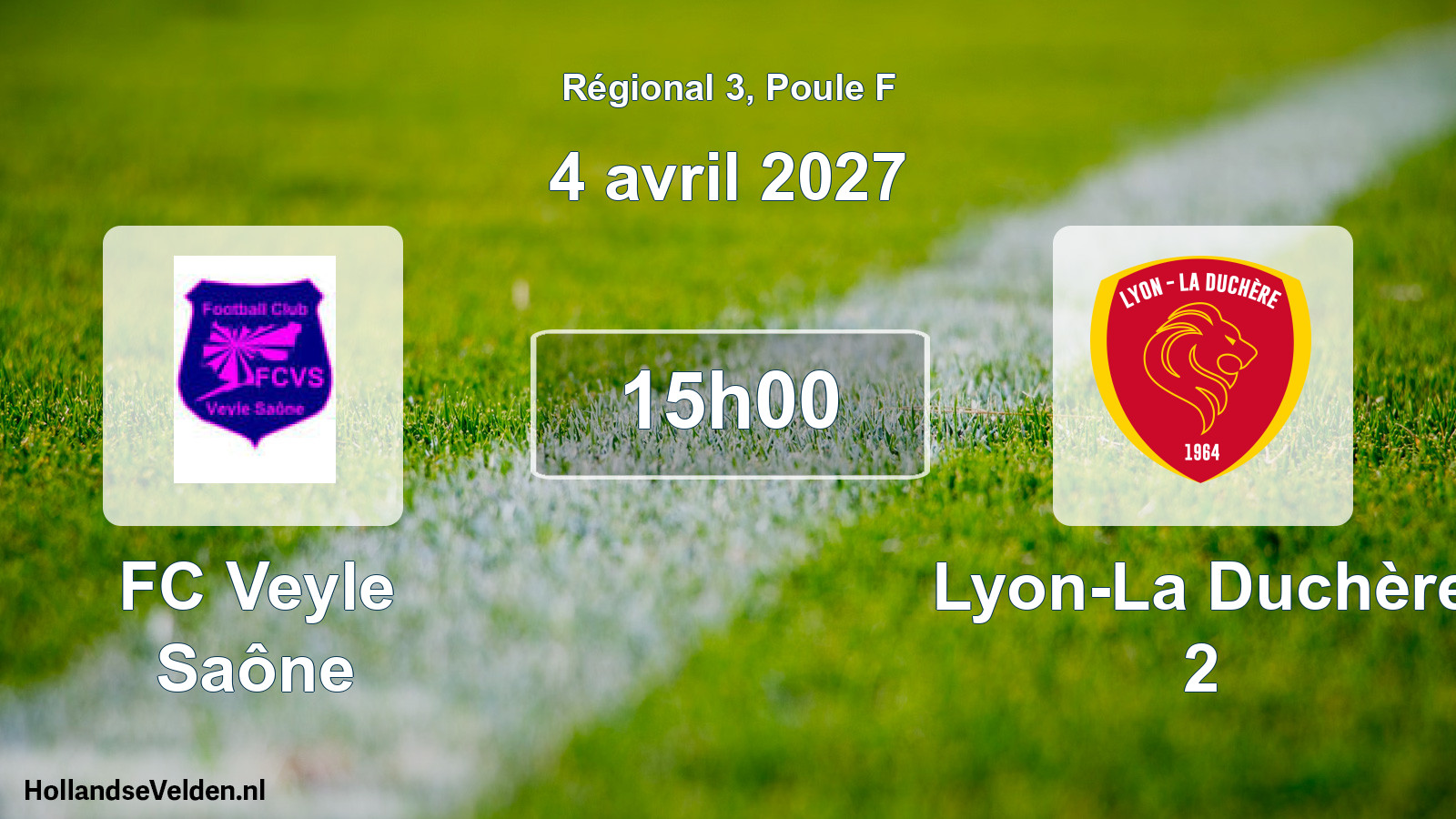 Match programmé: FC Veyle Saône - Lyon-La Duchère 2 (4 avril 2027)