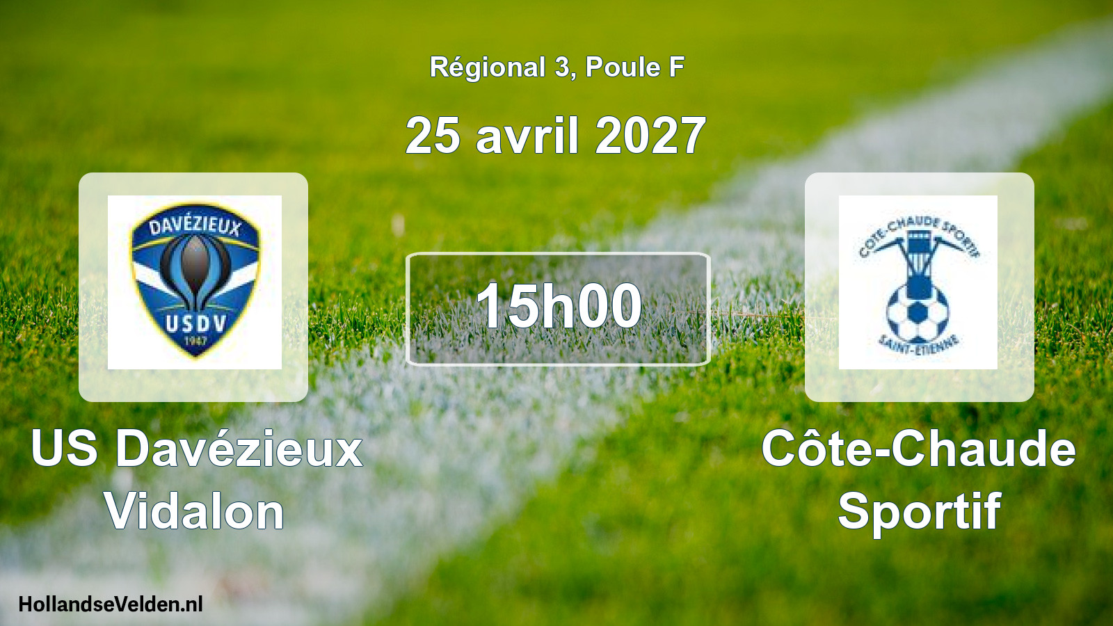 Scheduled Match: US Davézieux Vidalon - Côte-Chaude Sportif (25 April 2027)