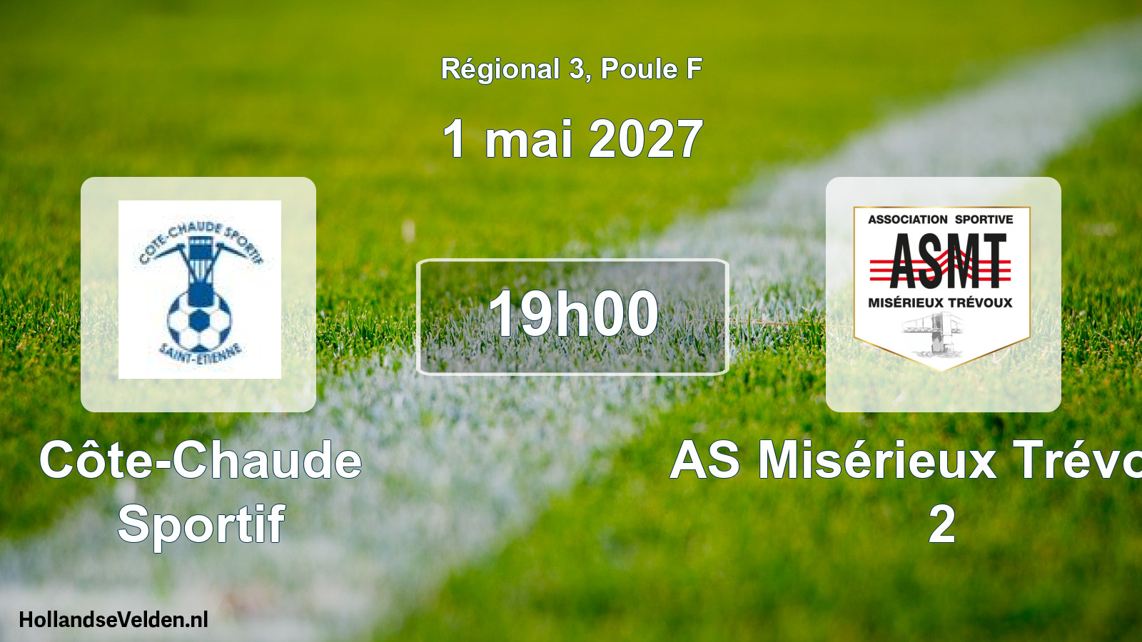 Match programmé: Côte-Chaude Sportif - AS Misérieux Trévoux 2 (1 mai 2027)