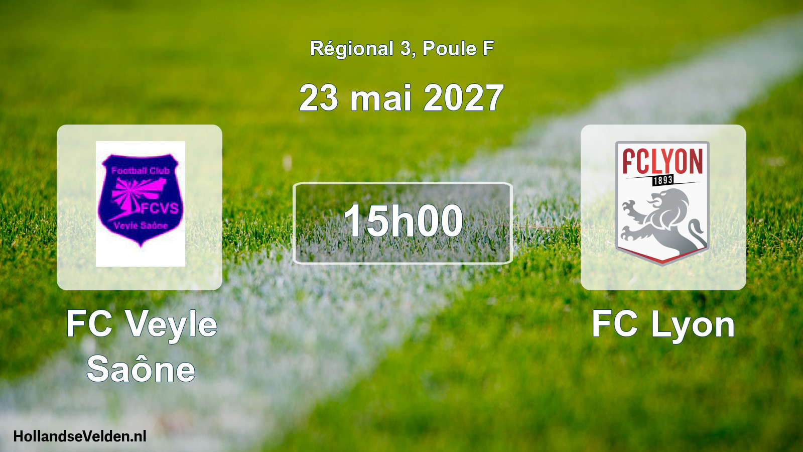 Match programmé: FC Veyle Saône - FC Lyon (23 mai 2027)