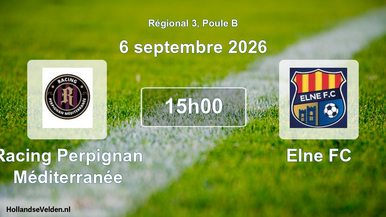 Match programmé: Racing Perpignan Méditerranée - Elne FC (6 septembre 2026)