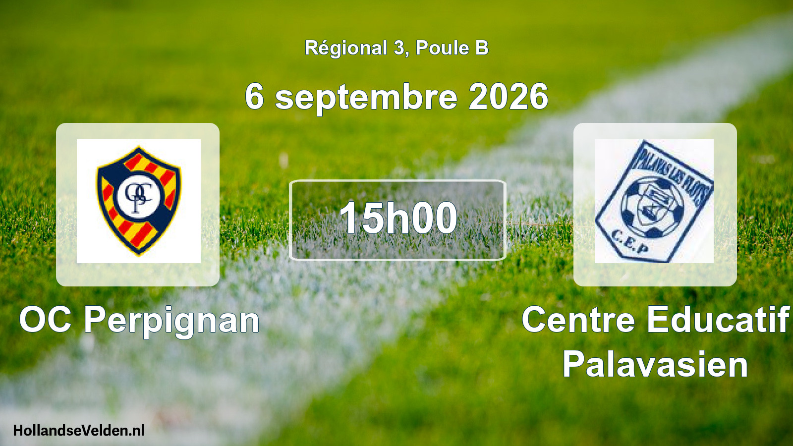 Match programmé: OC Perpignan - Centre Educatif Palavasien (6 septembre 2026)