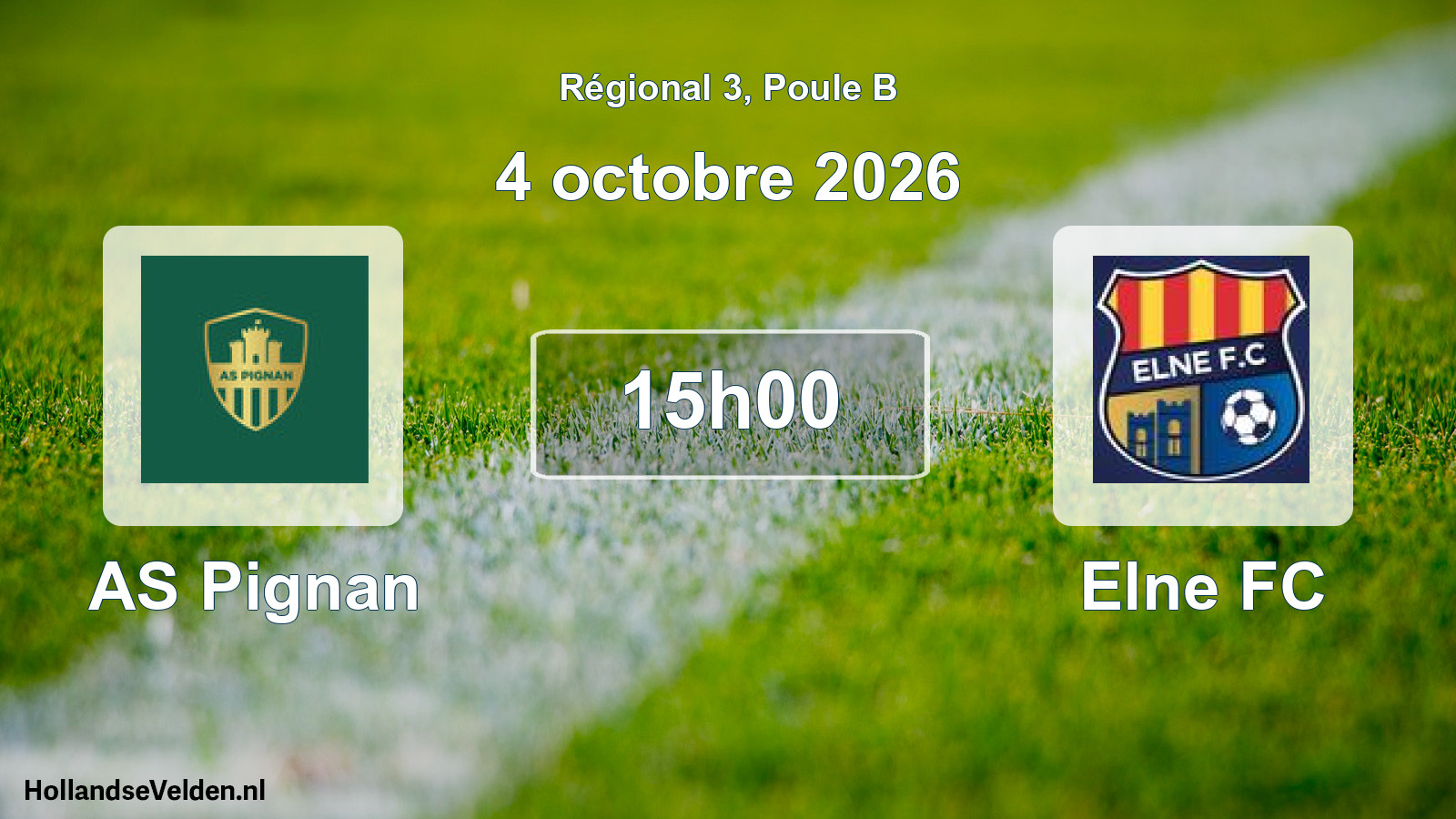 Match programmé: AS Pignan - Elne FC (4 octobre 2026)