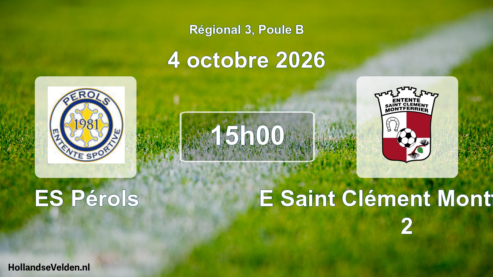 Match programmé: ES Pérols - E Saint Clément Montferrier 2 (4 octobre 2026)