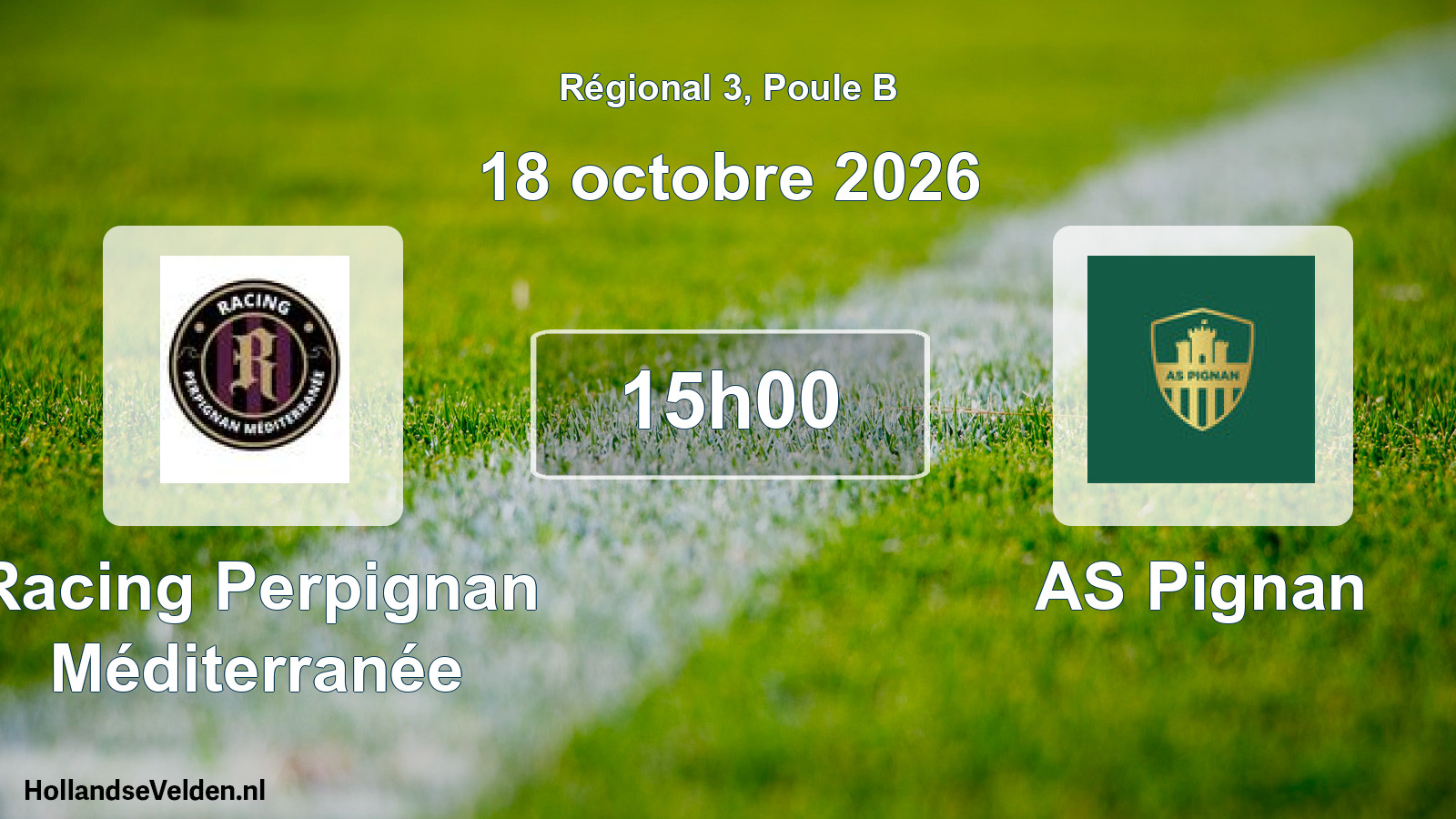 Match programmé: Racing Perpignan Méditerranée - AS Pignan (18 octobre 2026)