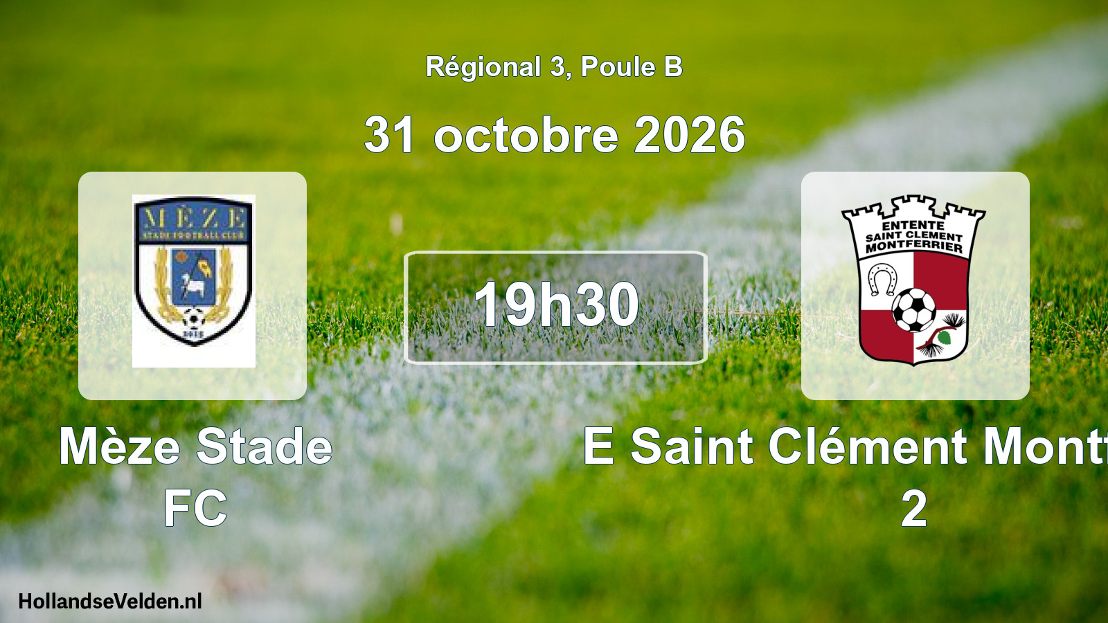 Scheduled Match: Mèze Stade FC - E Saint Clément Montferrier 2 (31 October 2026)