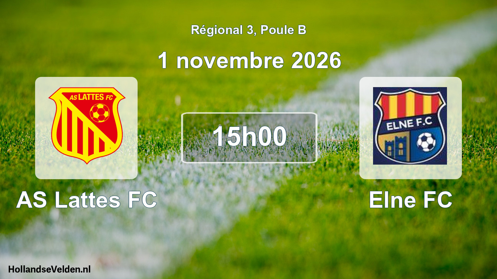 Match programmé: AS Lattes FC - Elne FC (1 novembre 2026)