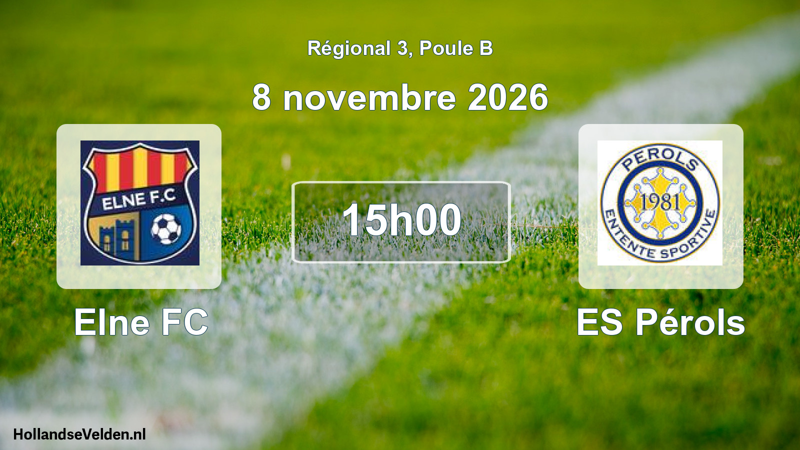 Match programmé: Elne FC - ES Pérols (8 novembre 2026)