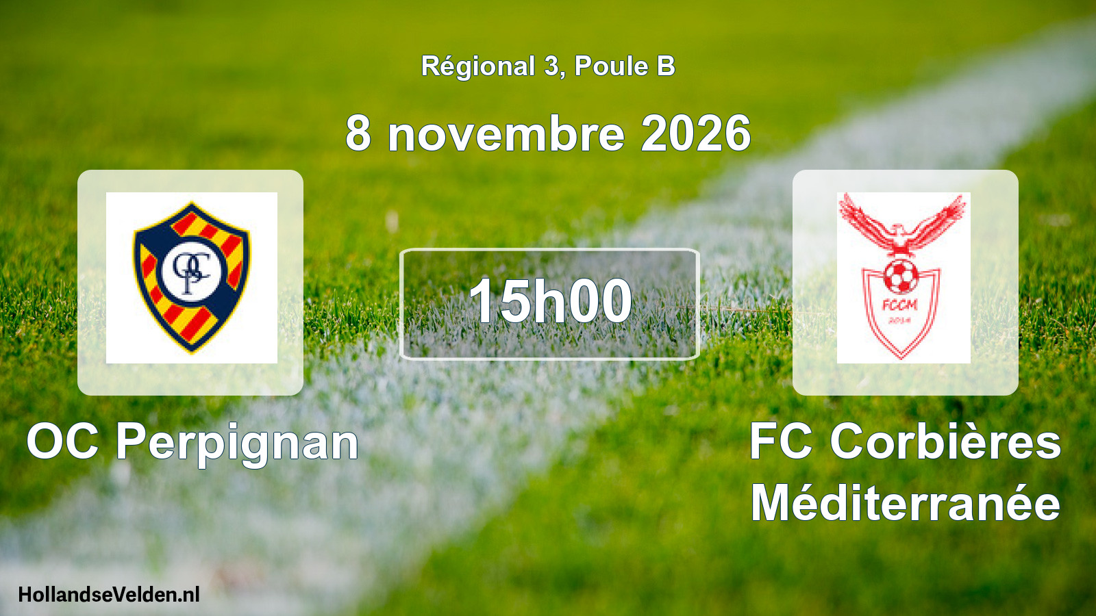 Match programmé: OC Perpignan - FC Corbières Méditerranée (8 novembre 2026)