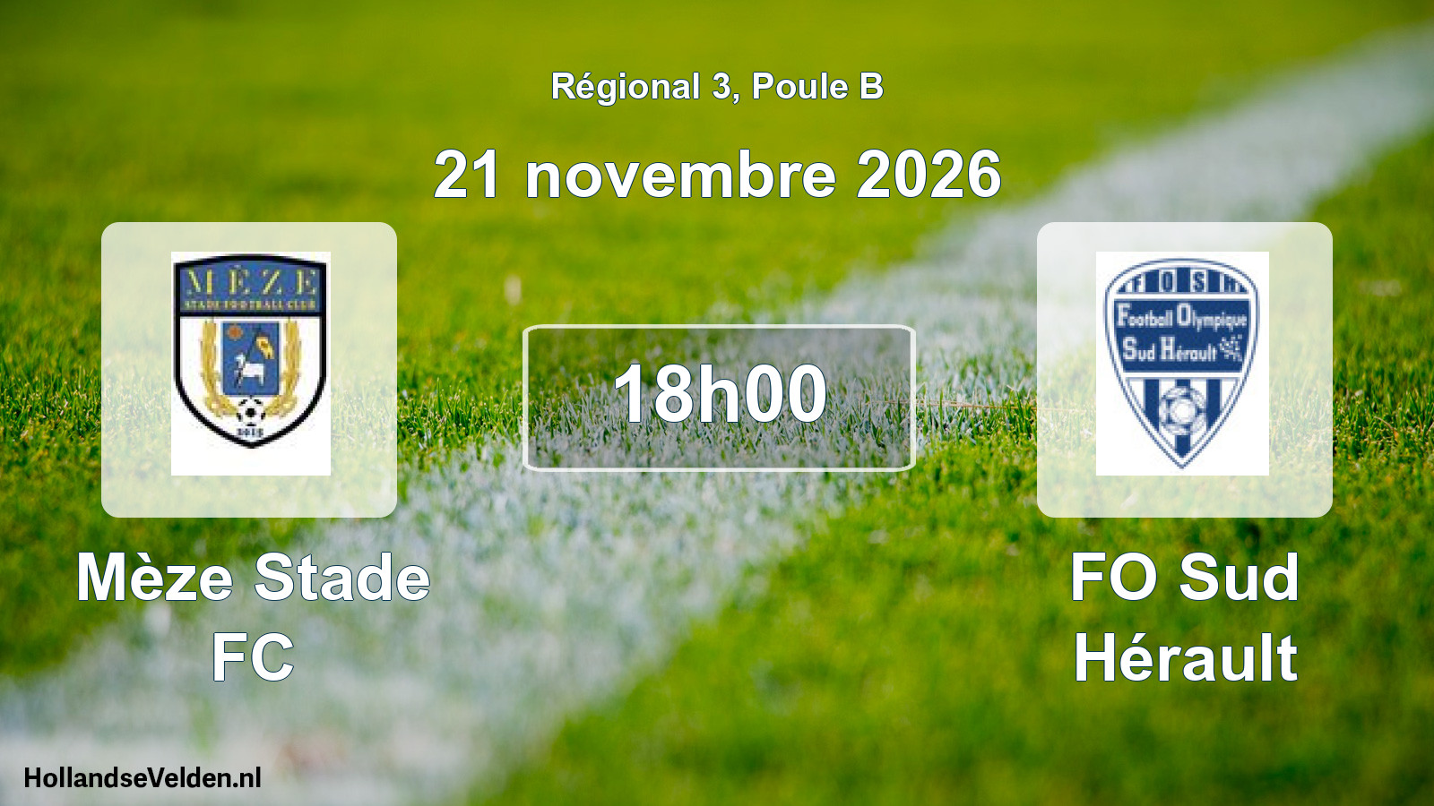 Scheduled Match: Mèze Stade FC - FO Sud Hérault (21 November 2026)