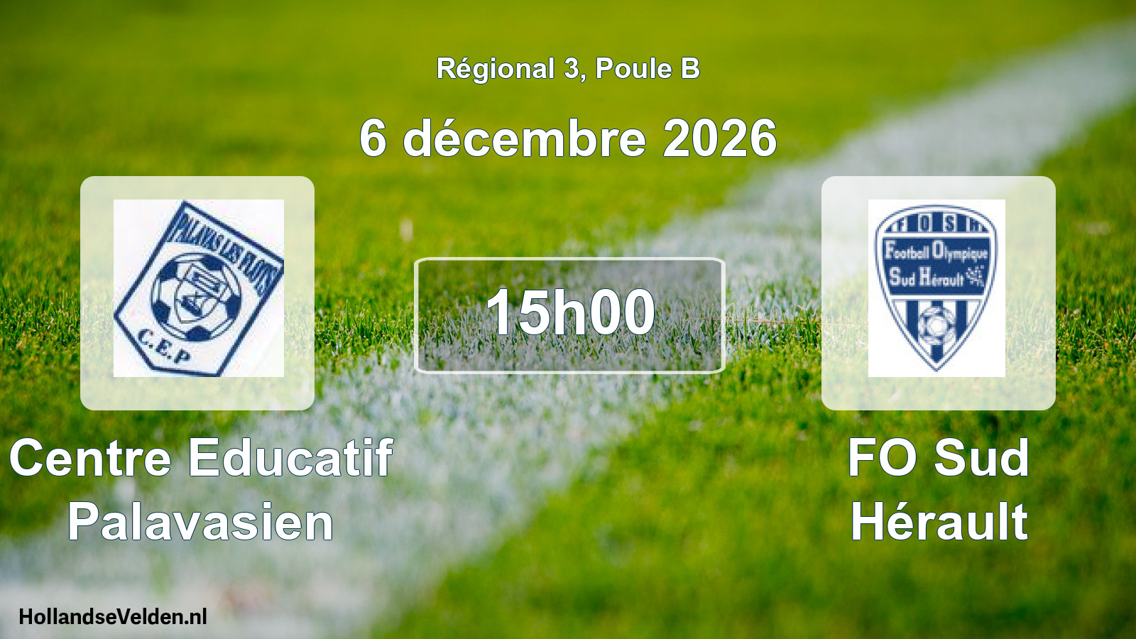 Match programmé: Centre Educatif Palavasien - FO Sud Hérault (6 décembre 2026)