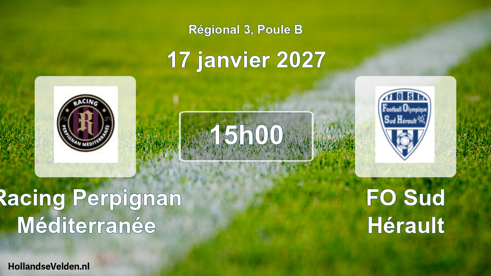 Match programmé: Racing Perpignan Méditerranée - FO Sud Hérault (17 janvier 2027)