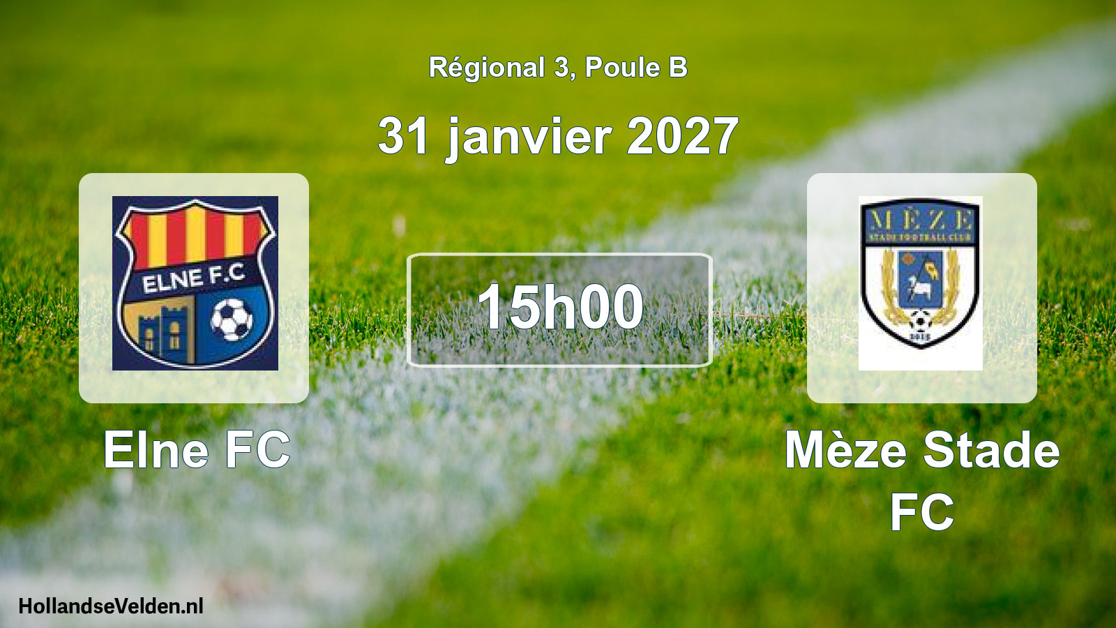 Match programmé: Elne FC - Mèze Stade FC (31 janvier 2027)