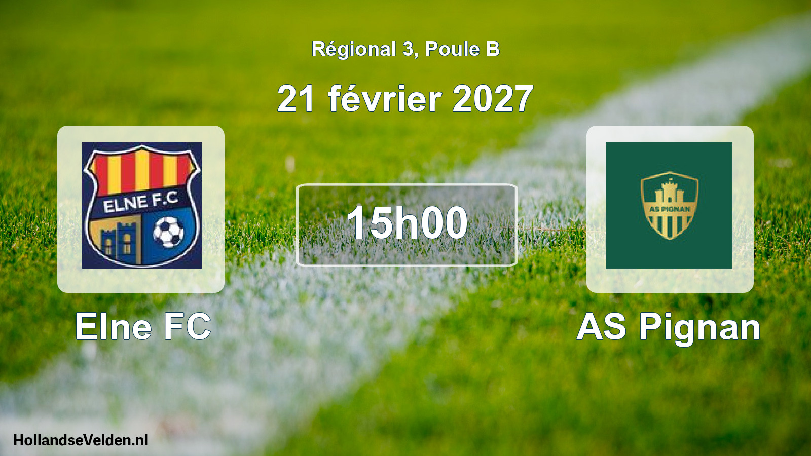 Match programmé: Elne FC - AS Pignan (21 février 2027)
