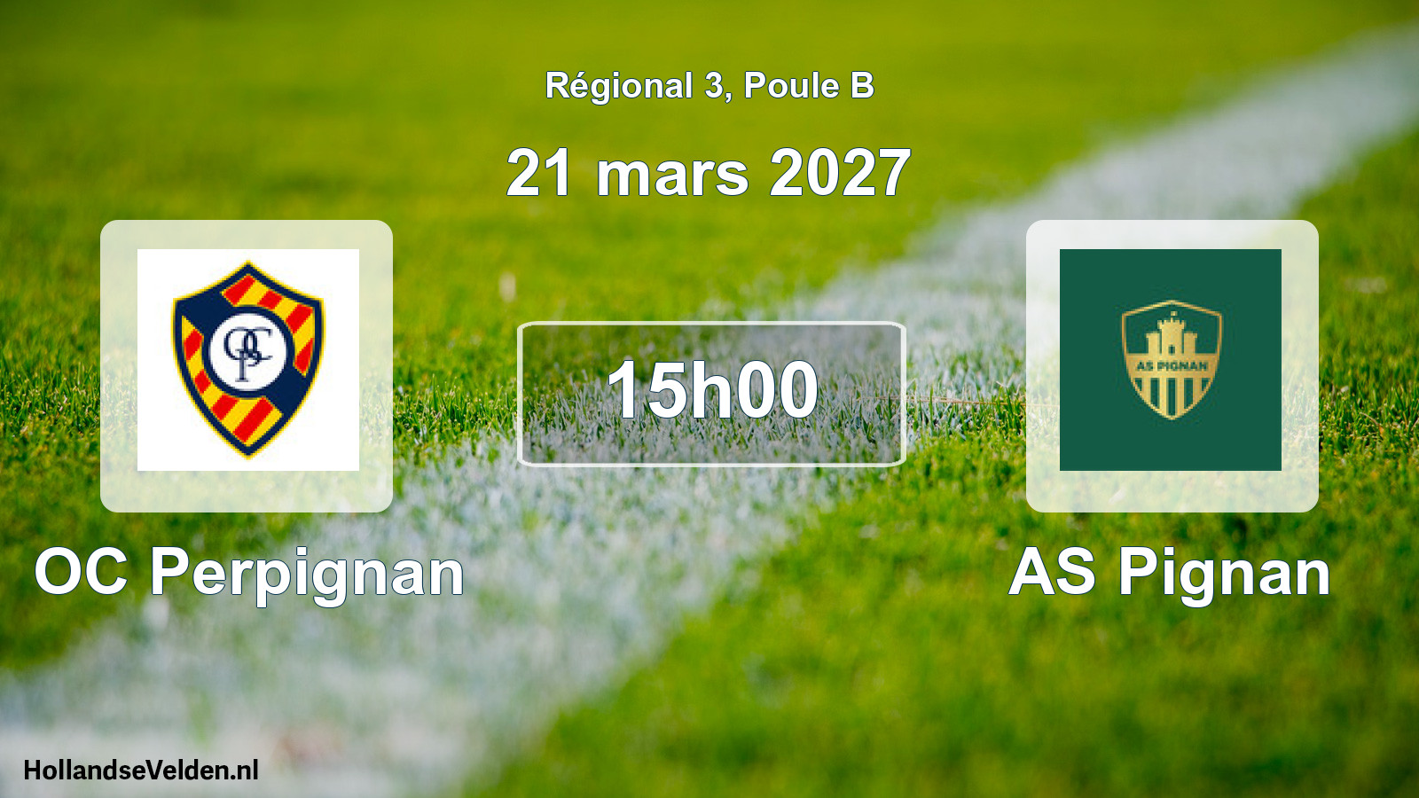 Match programmé: OC Perpignan - AS Pignan (21 mars 2027)