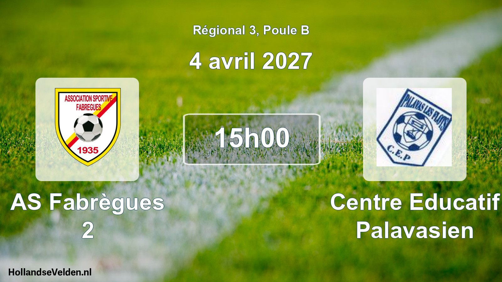 Match programmé: AS Fabrègues 2 - Centre Educatif Palavasien (4 avril 2027)