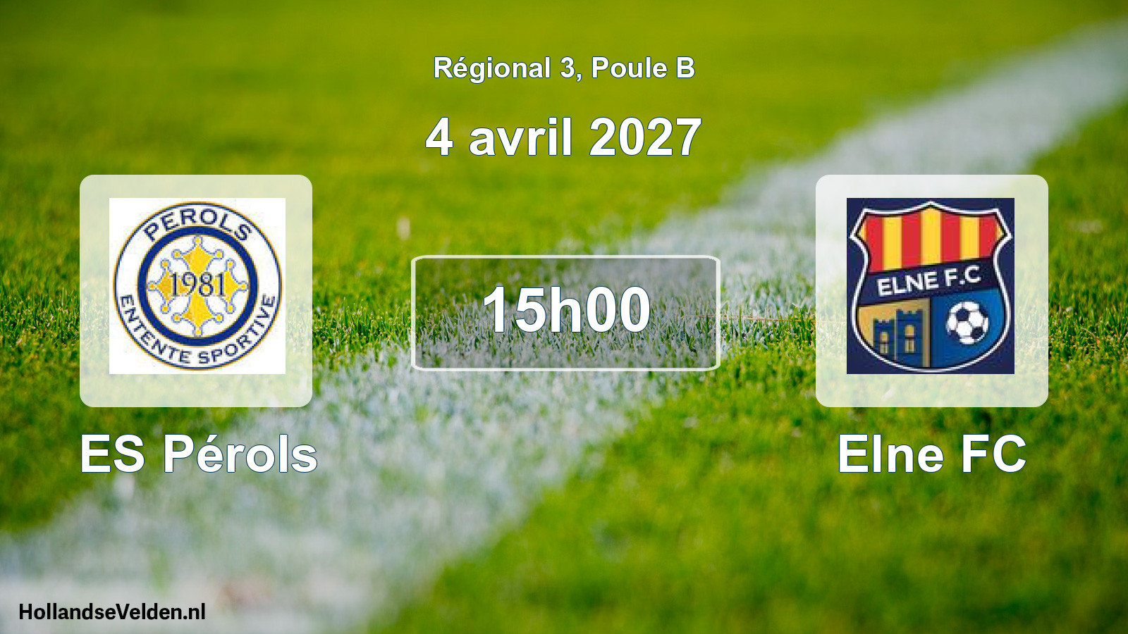 Match programmé: ES Pérols - Elne FC (4 avril 2027)